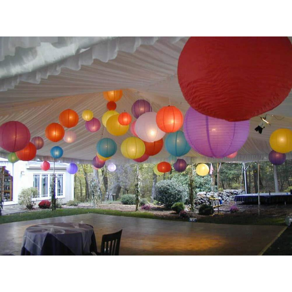 [Orange-red] Chinese/Japanese Style Hanging lantern Decorative Paper Lantern 16"
