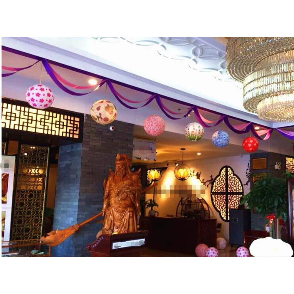 [Flower vine]Chinese/Japanese Style Hanging lantern Decorative Paper Lantern 16"