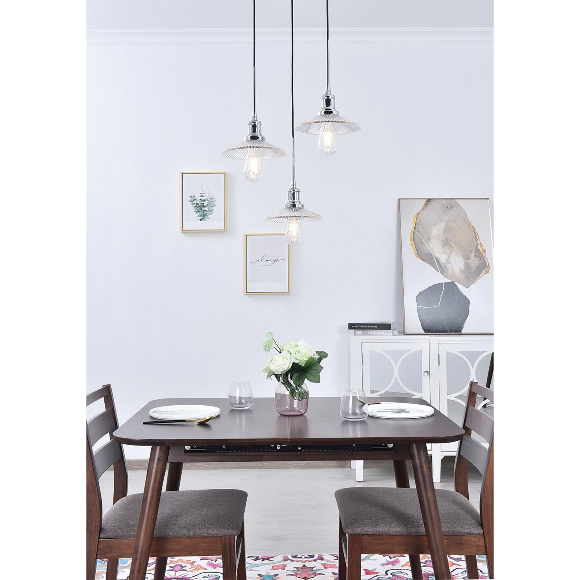 Waltz 3 light chrome Pendant