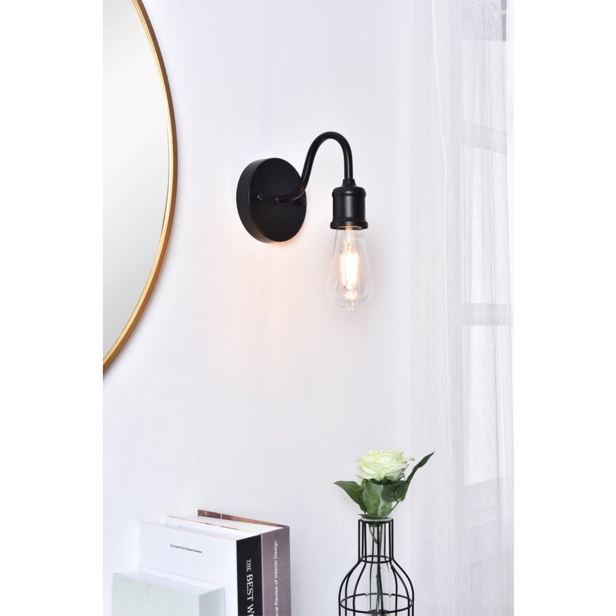 Serif 1 light black Wall Sconce
