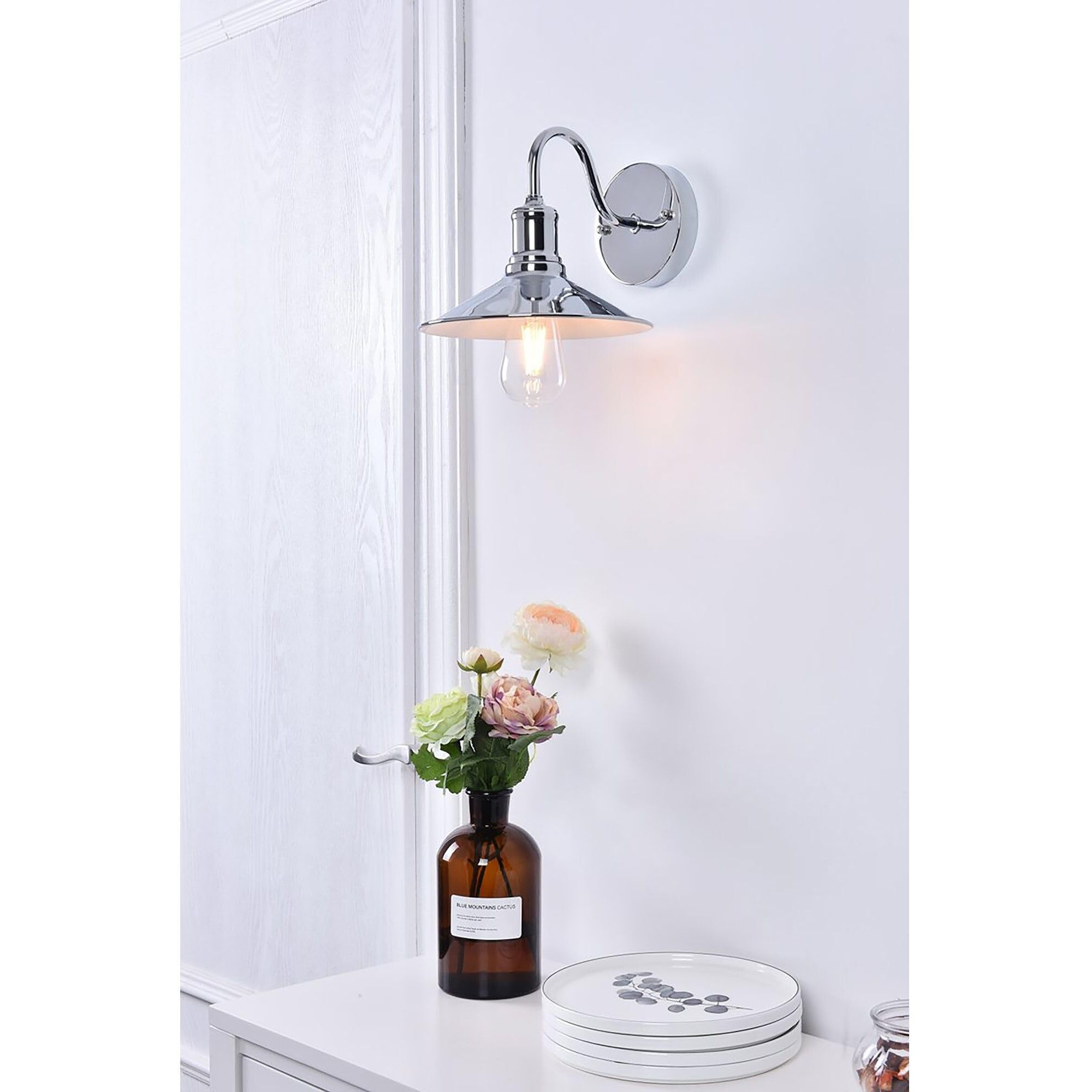 Etude 1 light chrome Wall Sconce