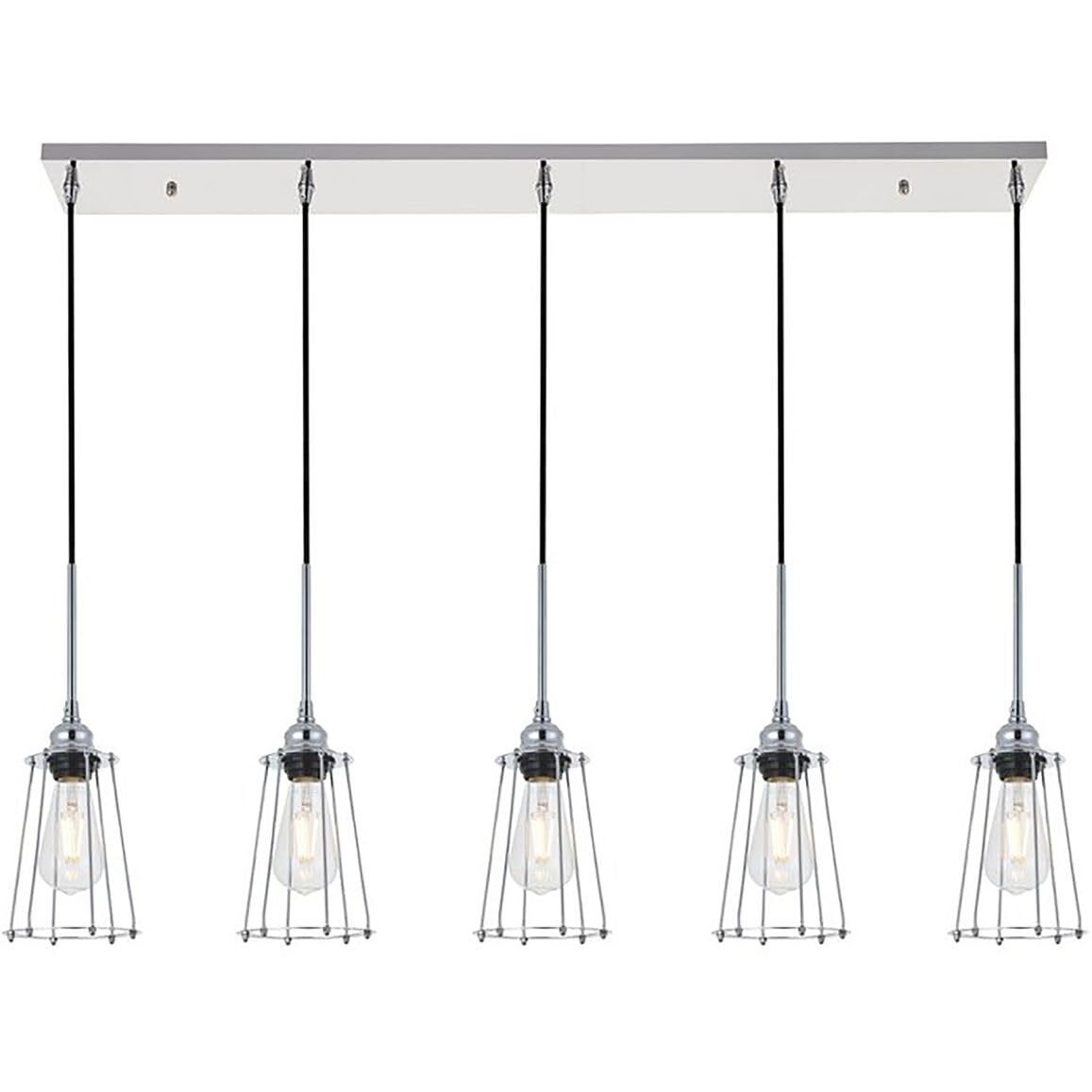 Auspice 5 light chrome Pendant