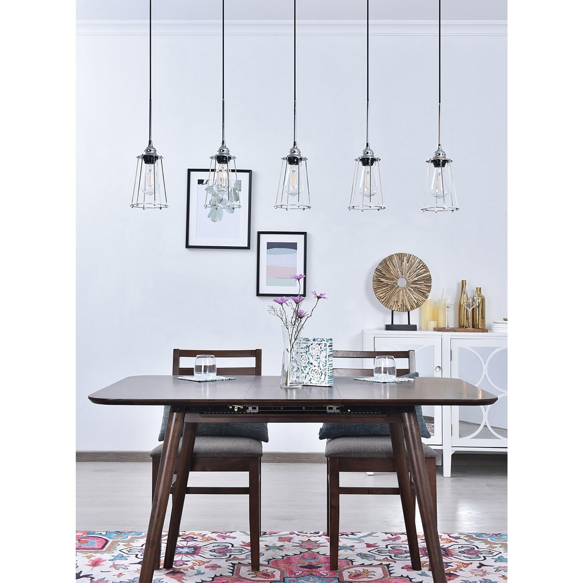 Auspice 5 light chrome Pendant