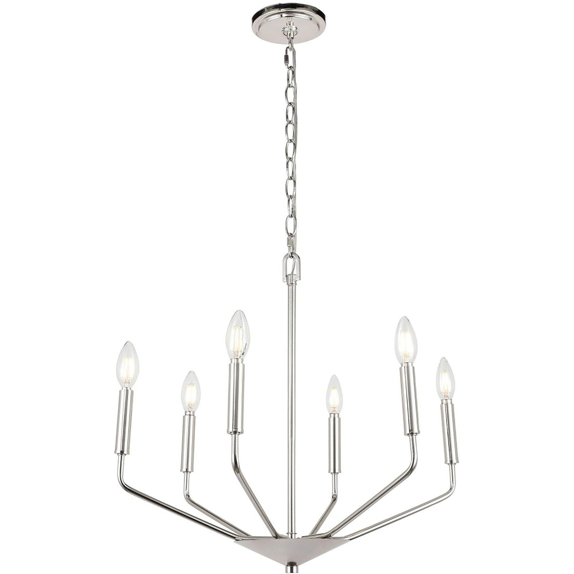 Enzo 6 light Chrome pendant