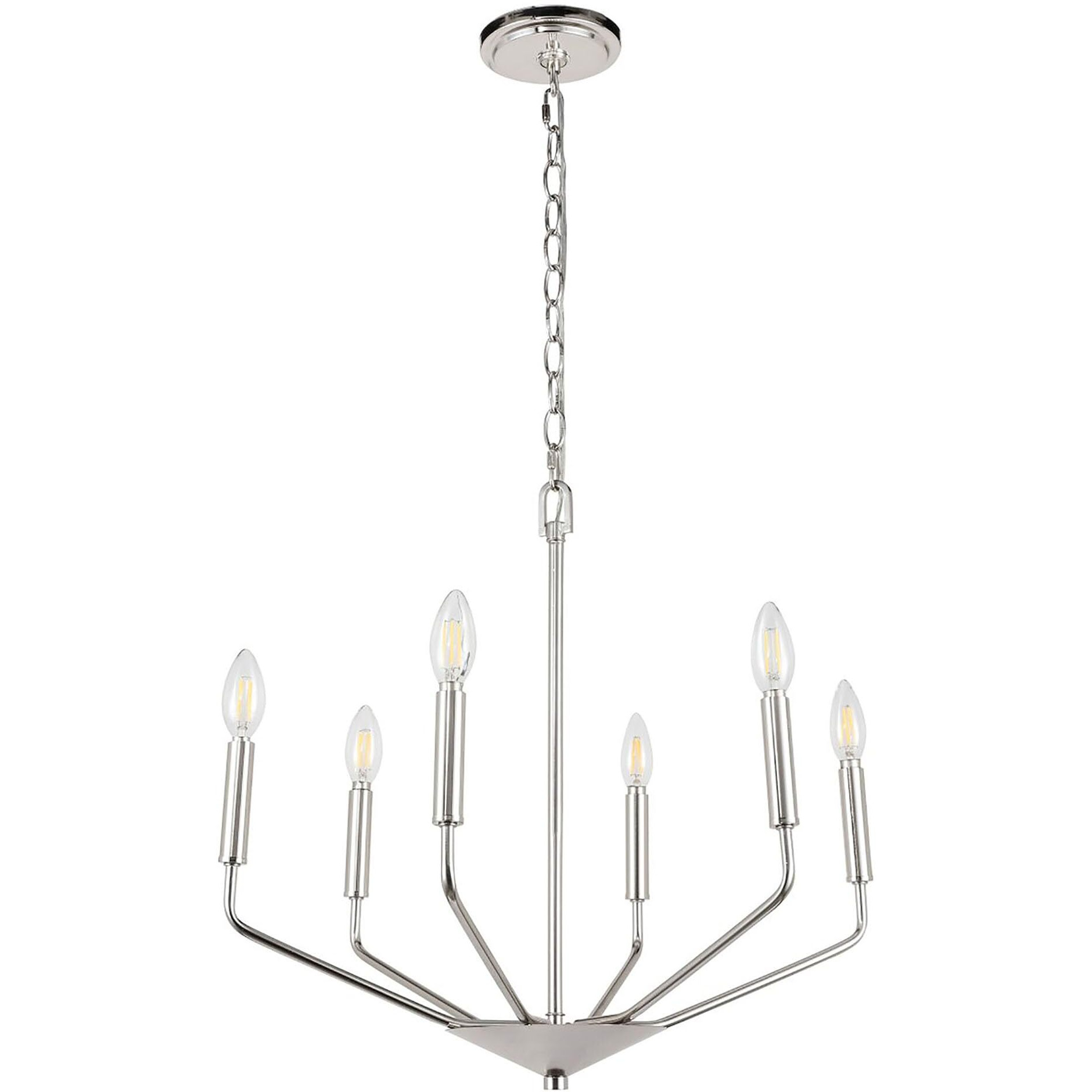 Enzo 6 light Chrome pendant