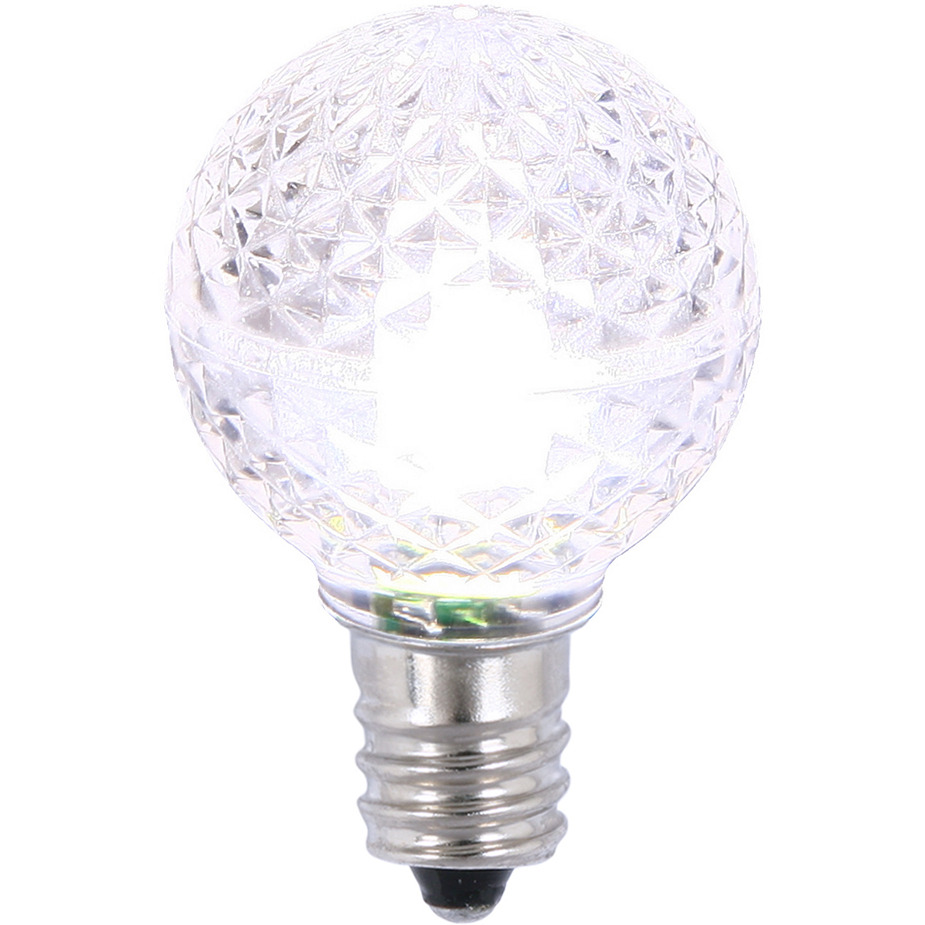 Vickerman G30 Faceted LED PureWht Bulb E12 25/Box - XLEDG3P-25