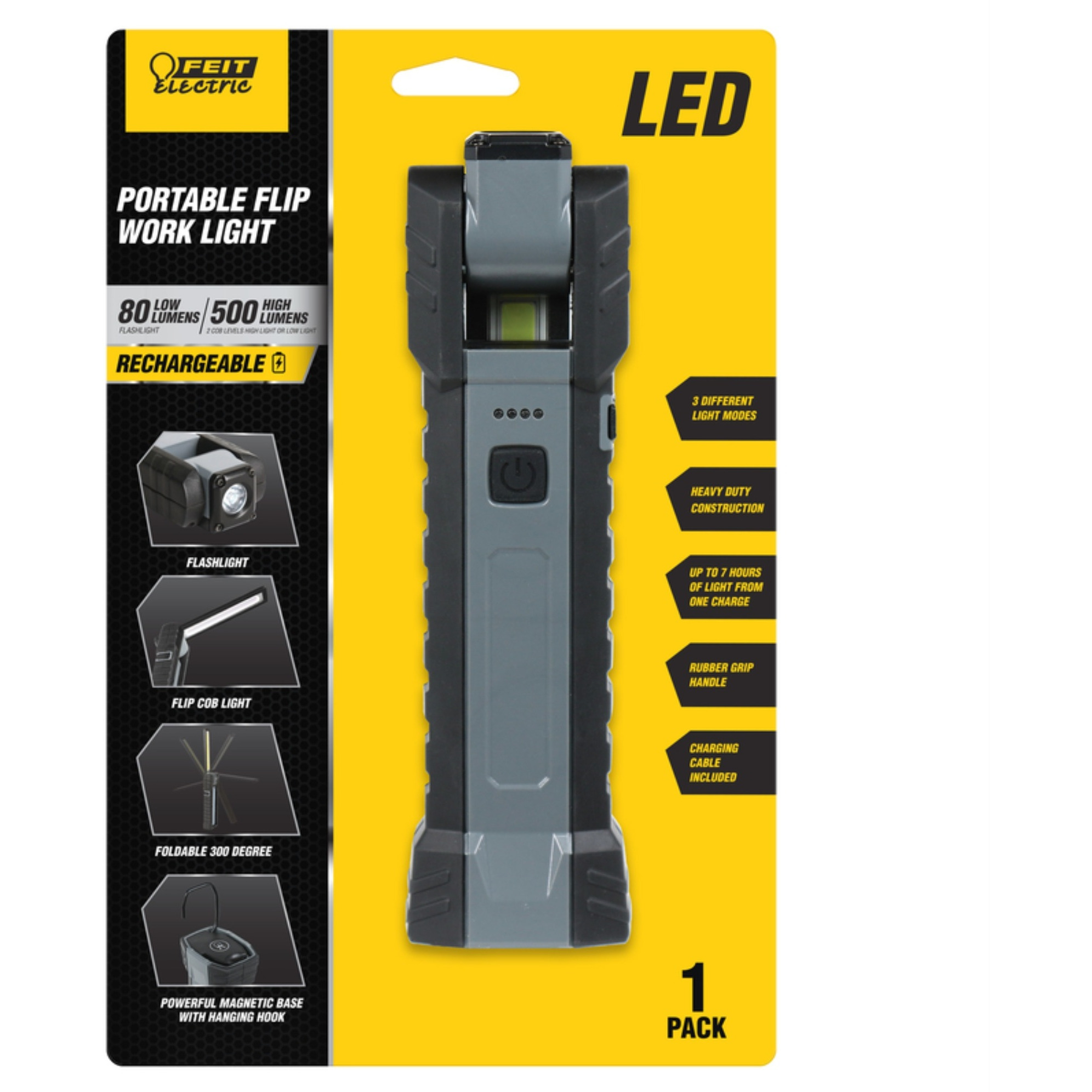 WORK LGT W/MAGNET LED 5W (Pack of 1)