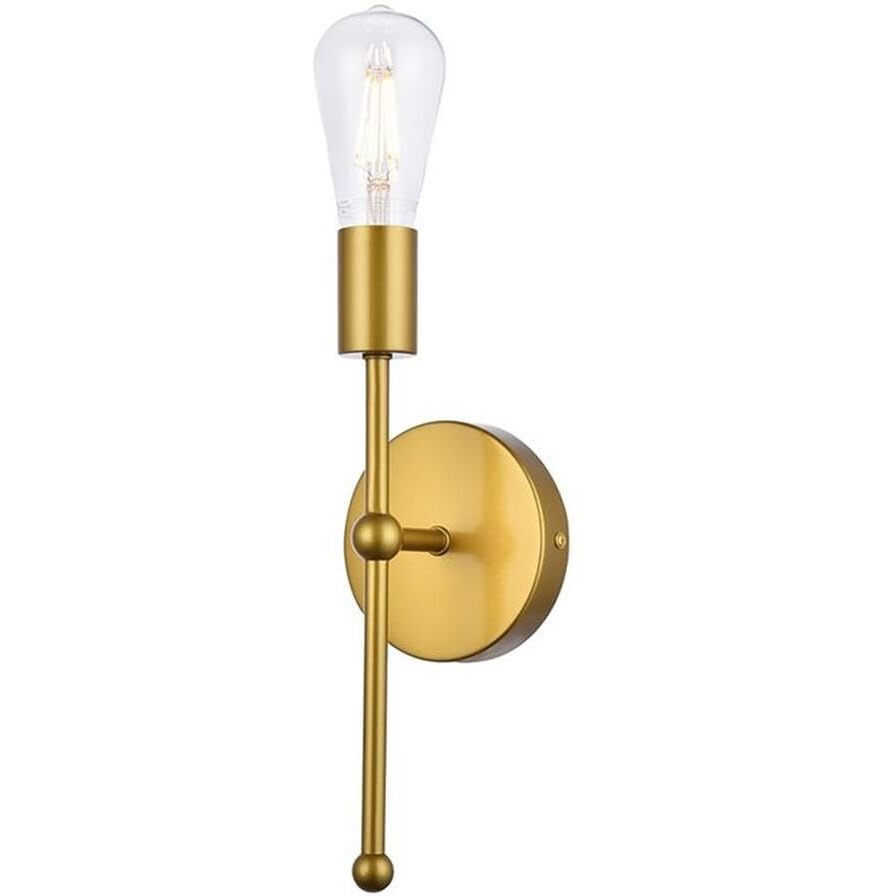 Keely 1 light brass wall sconce