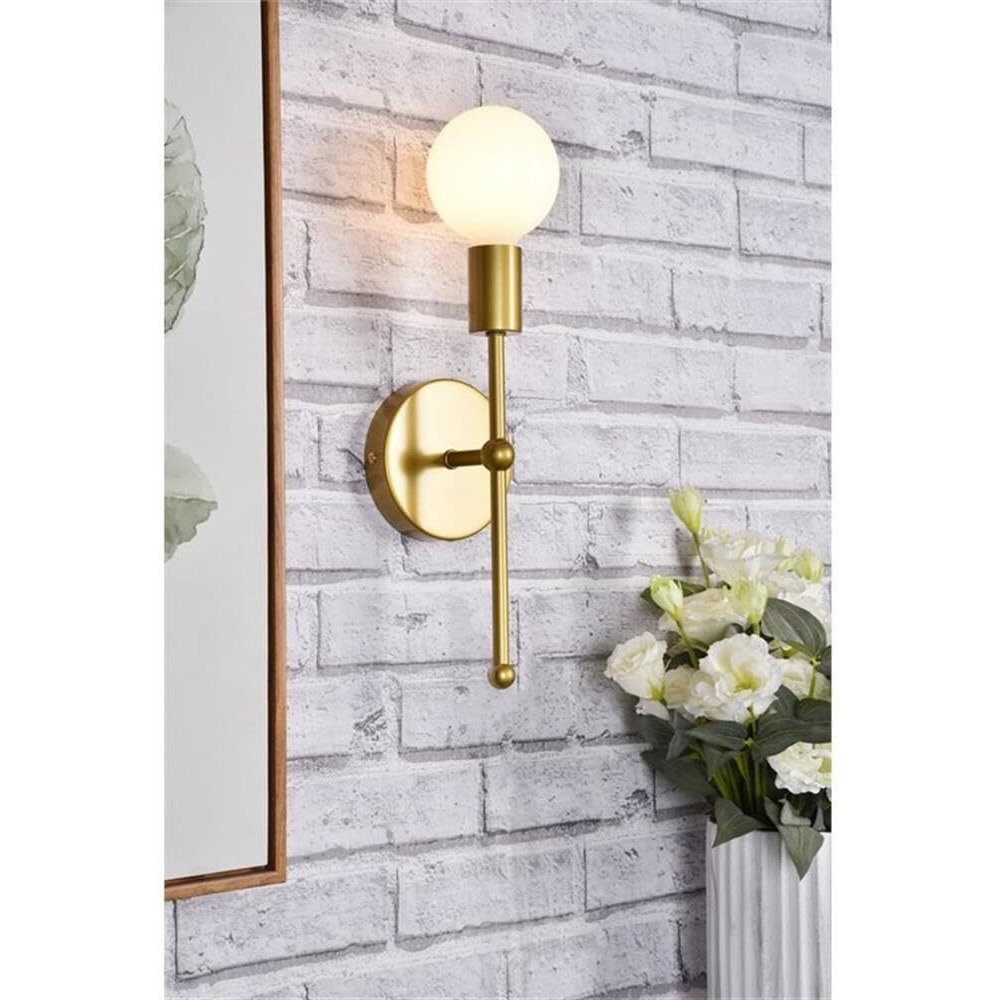 Keely 1 light brass wall sconce