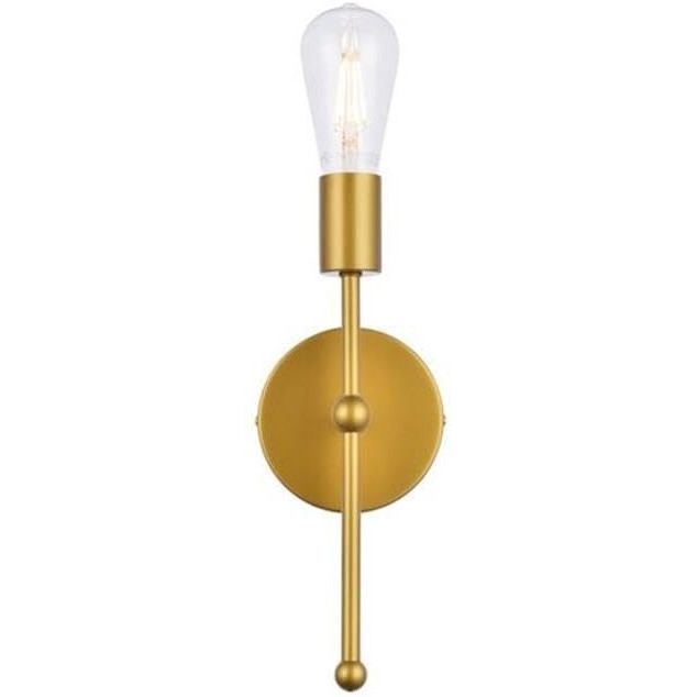 Keely 1 light brass wall sconce