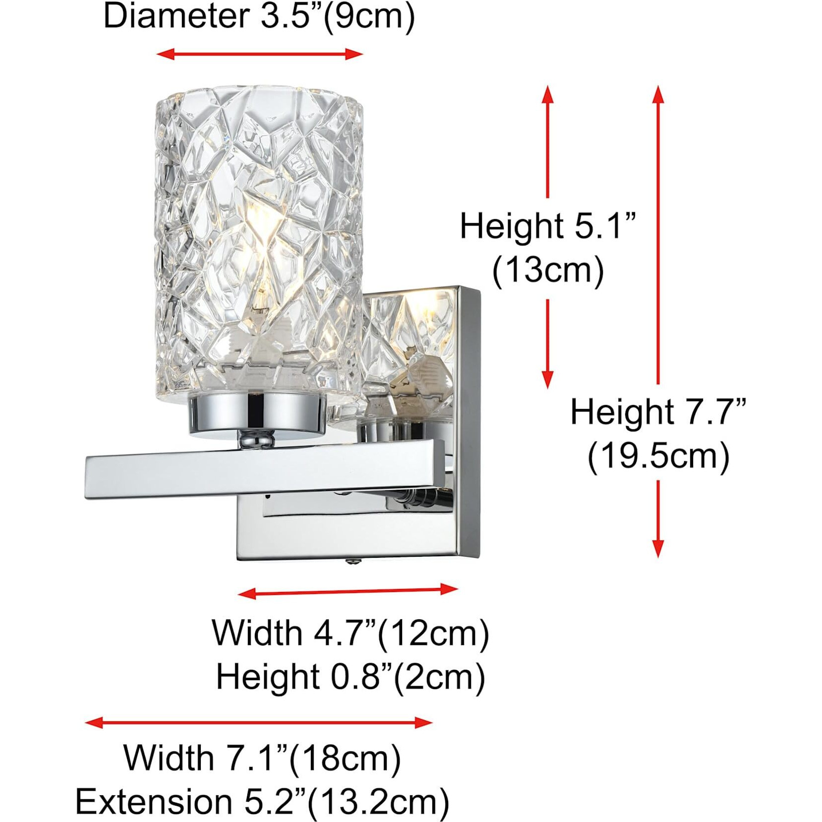 Cassie 1 light bath sconce in brass with clear shade