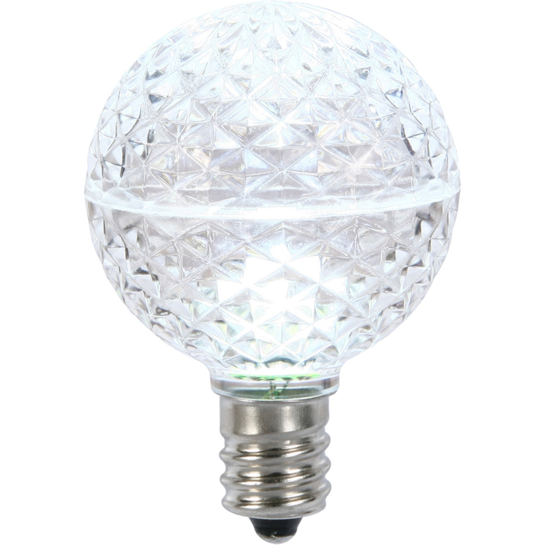 G50 Faceted LED Cool White E17 .45W 25Bx