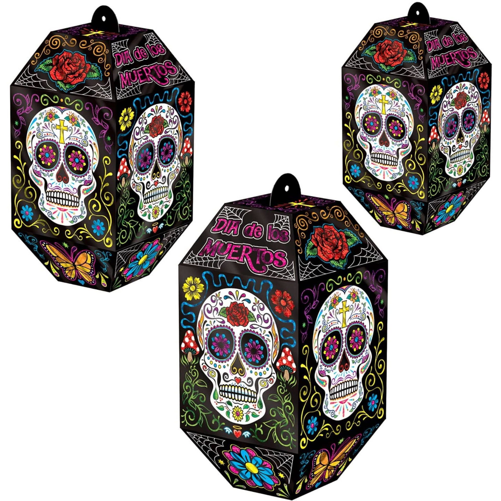 Foil Day Of The Dead Paper Lanterns