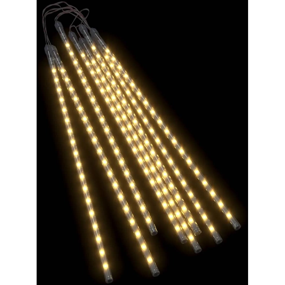 vidaXL Meteor Lights 8 pcs 2 ft Warm White 288 LEDs Indoor Outdoor