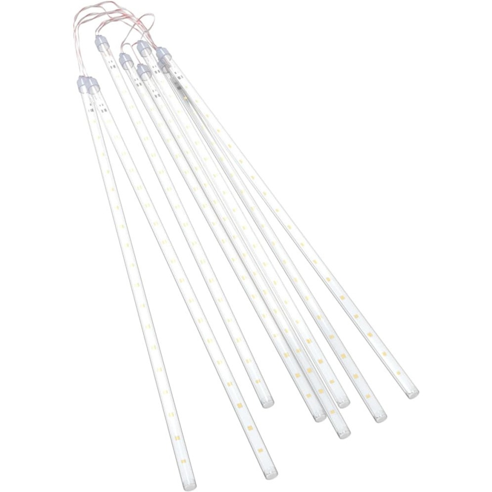 vidaXL Meteor Lights 8 pcs 2 ft Warm White 288 LEDs Indoor Outdoor