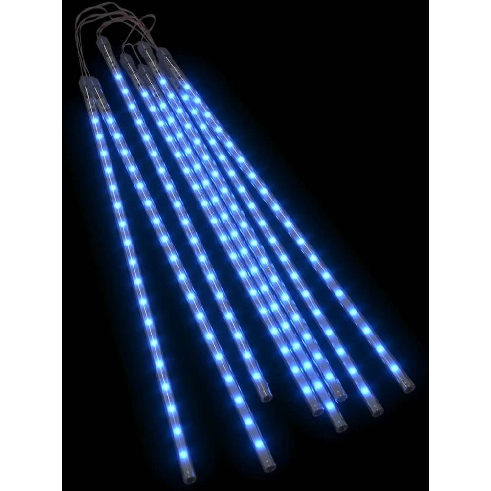 vidaXL Meteor Lights 8 pcs 2 ft Blue 288 LEDs Indoor Outdoor