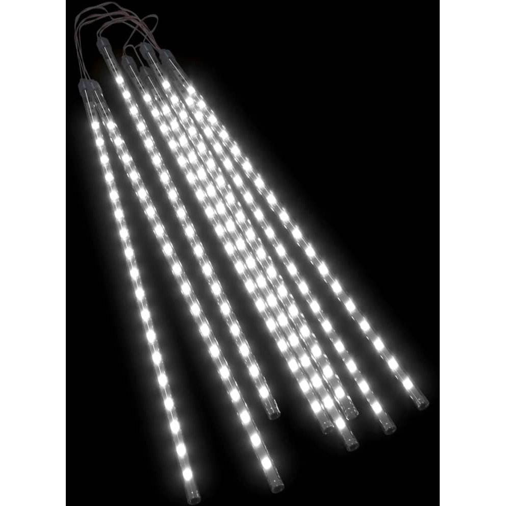 vidaXL Meteor Lights 8 pcs 2 ft Cold White 288 LEDs Indoor Outdoor