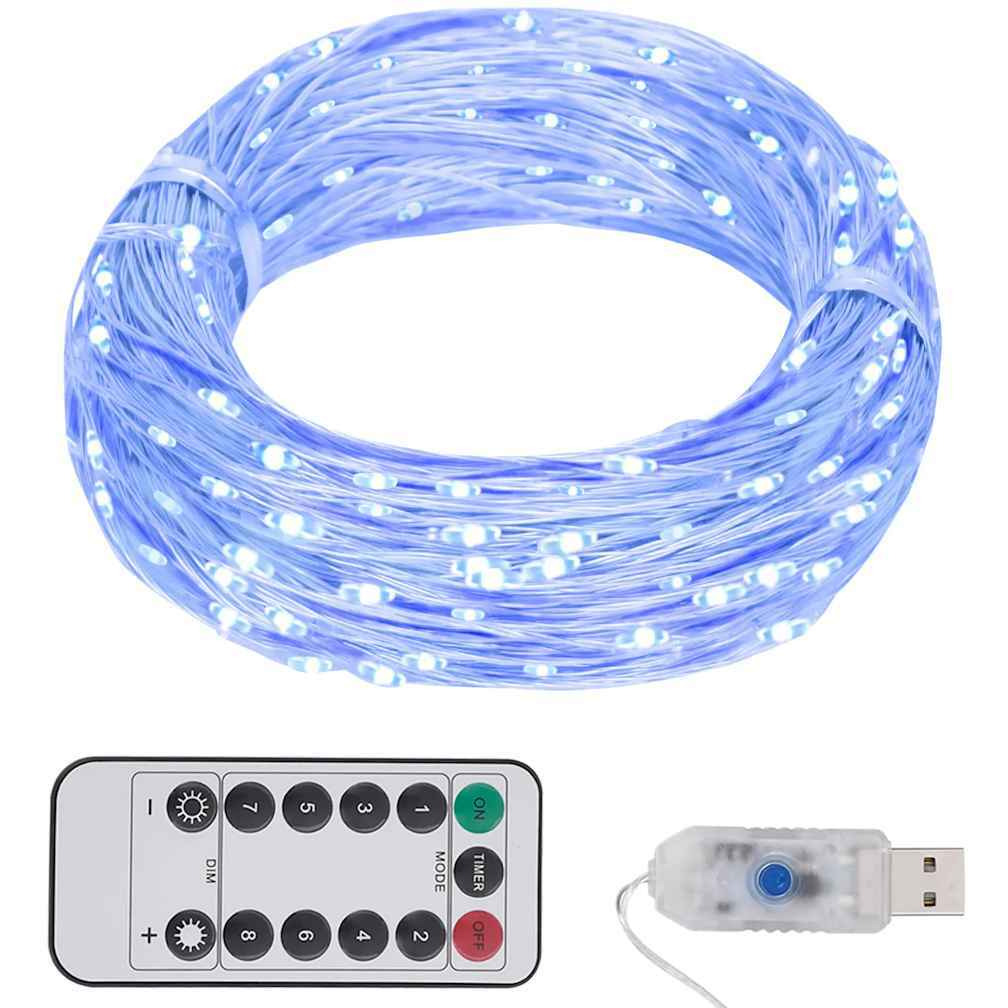 vidaXL LED String with 150 LEDs Blue 49.2'