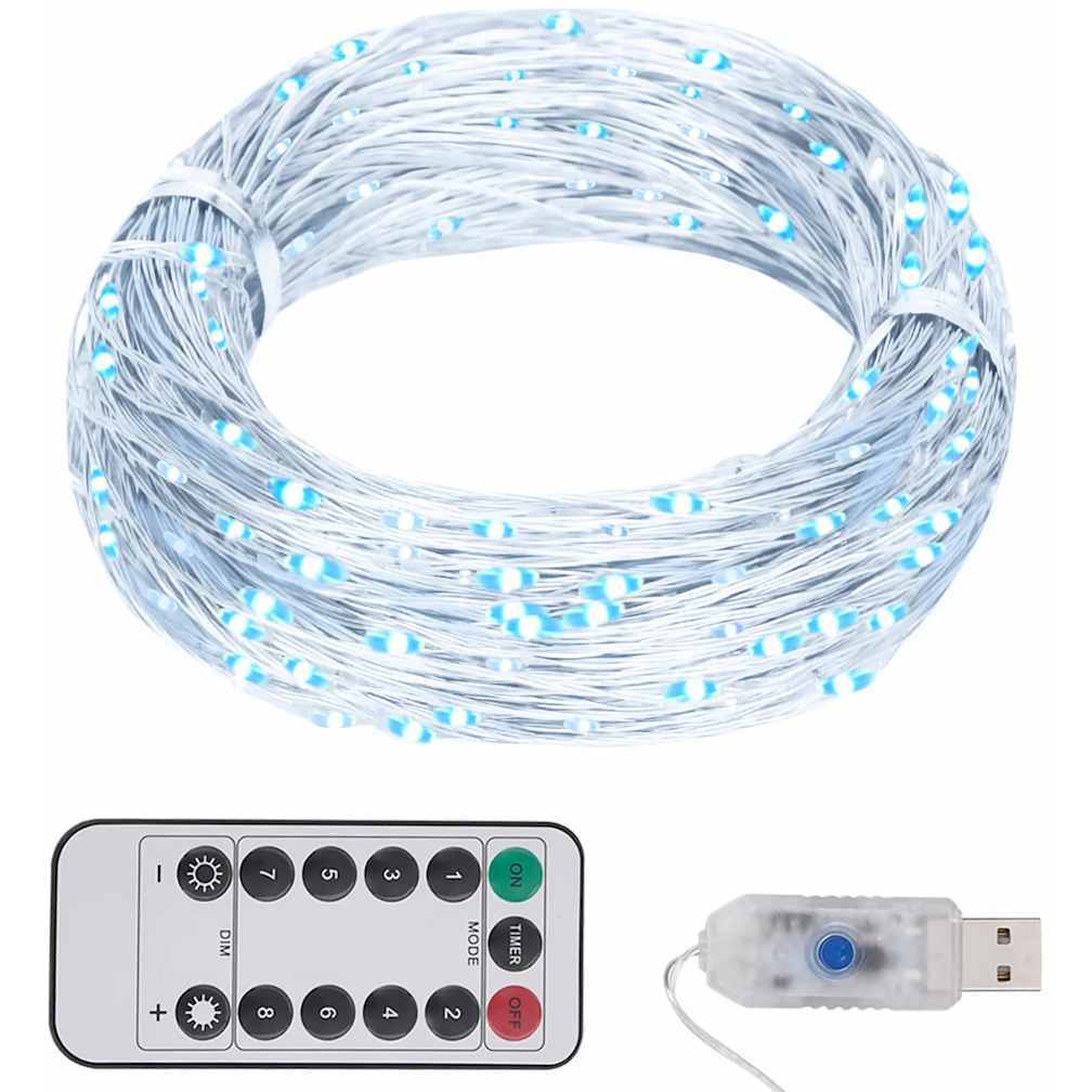 vidaXL LED String with 150 LEDs Cold White 49.2'