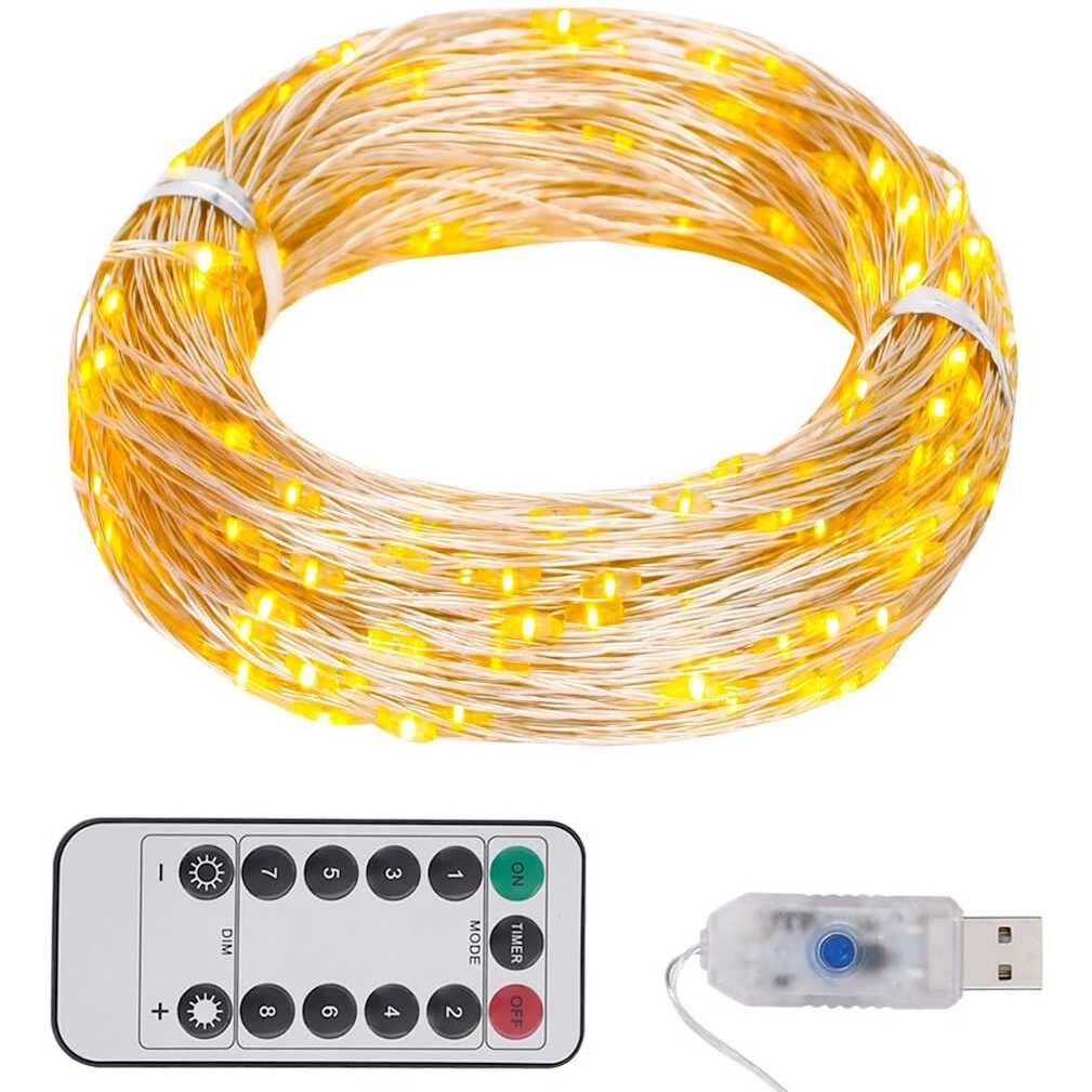 vidaXL LED String with 300 LEDs Warm White 98.4'