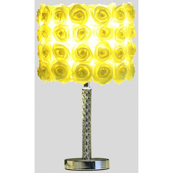 18 Yellow Roses Acrylic And Metal Table Lamp