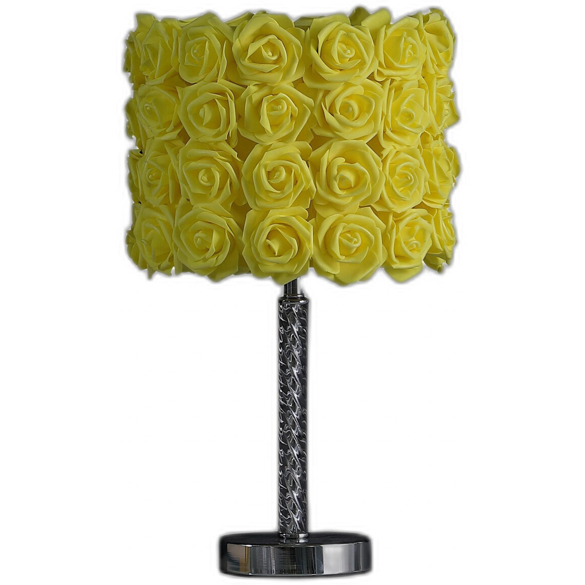 18 Yellow Roses Acrylic And Metal Table Lamp