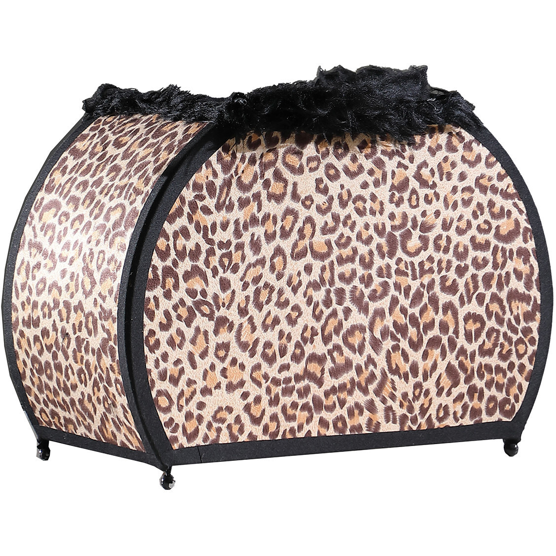 12 Brown and White Funky Leopard Pattern Novelty Table Lamp
