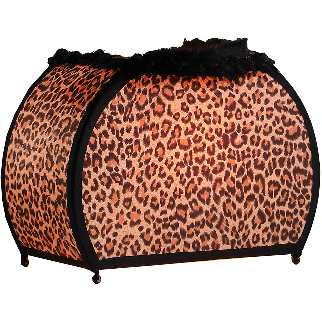 12 Brown and White Funky Leopard Pattern Novelty Table Lamp