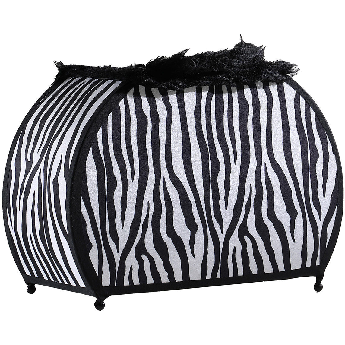 12 Black And White Funky Zebra Pattern Novelty Table Lamp