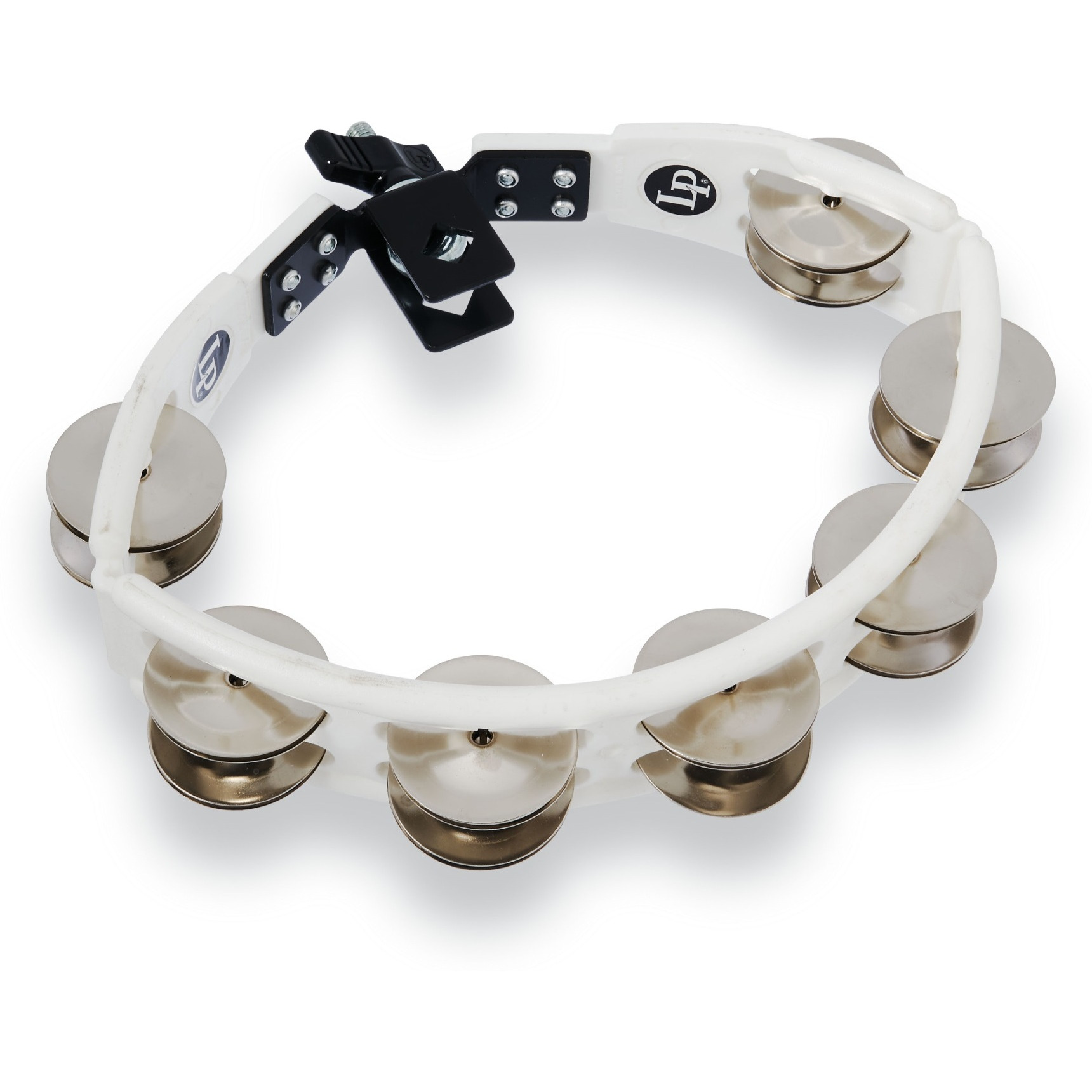 CYCLOPS MOUNTED TAMBOURINE WHITE STEEL