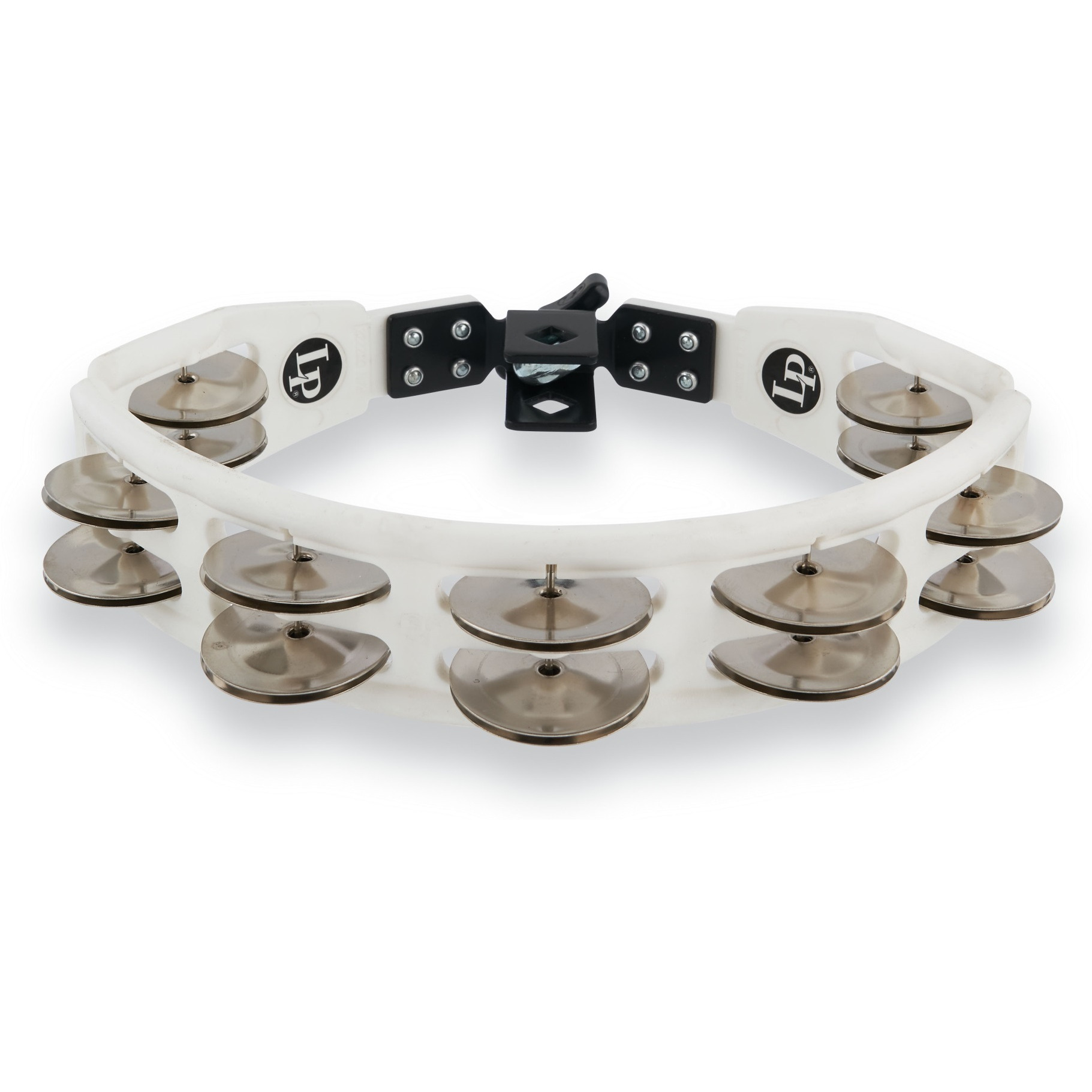 CYCLOPS MOUNTED TAMBOURINE WHITE STEEL