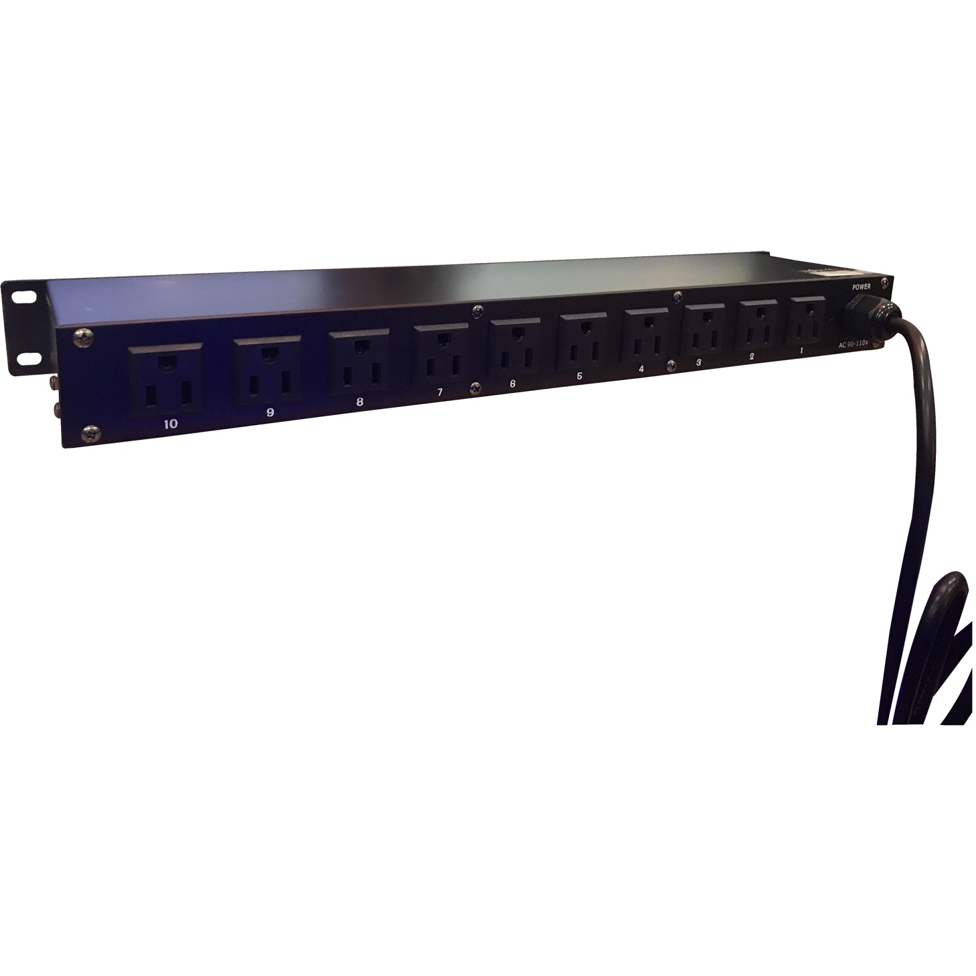 ProX X-PC10USB 10 Plug Rack Mount Power Distribution Switch With 2 USB Charging Ports