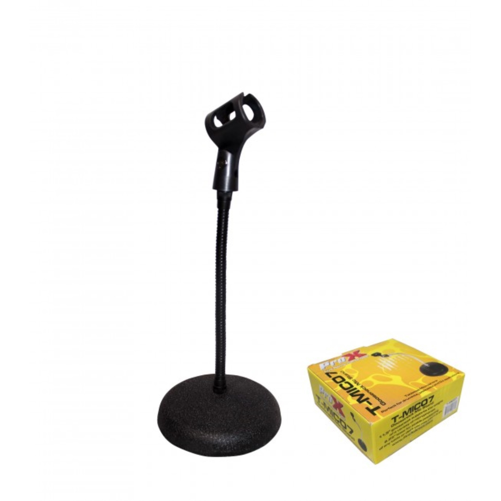 ProX T-MIC07 Gooseneck Desktop Microphone Stand With 6" Round Base