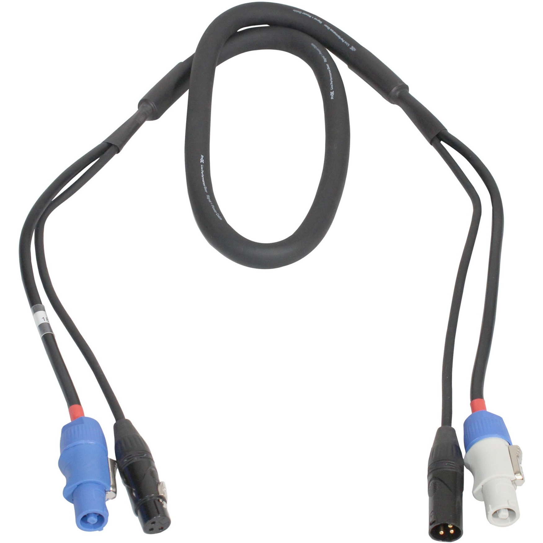 ProX XC-PWC14-DMX03 3' Ft Dual 14AWG Powerkon to Dual DMX Combo Link Jumper Cable