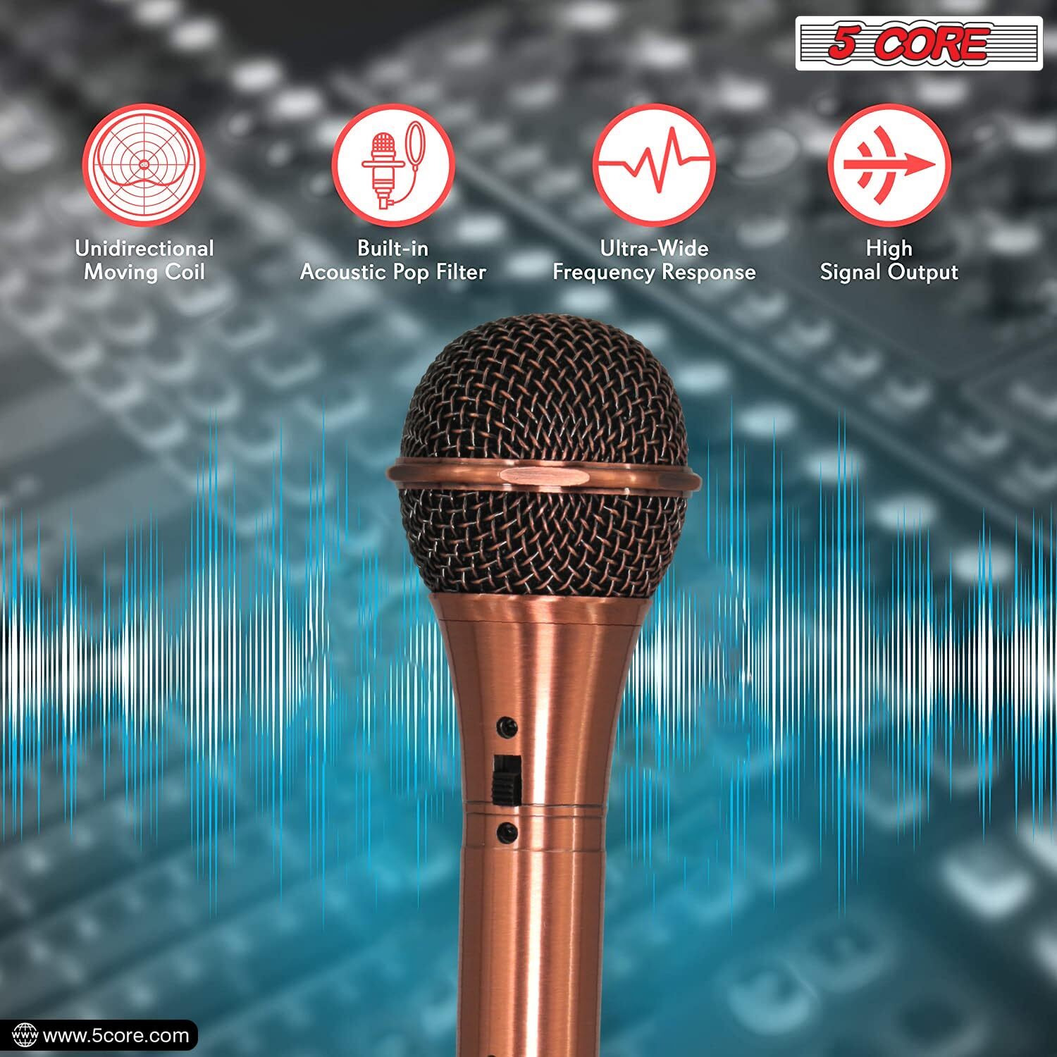 Professional Microphone Audio Dynamic Cardiod Karaoke Singing Wired Mic Music Recording Karaoke Microphone 5 Core PM625 Ratings (ND-959 Elantra)(D0102HX6BB6.)