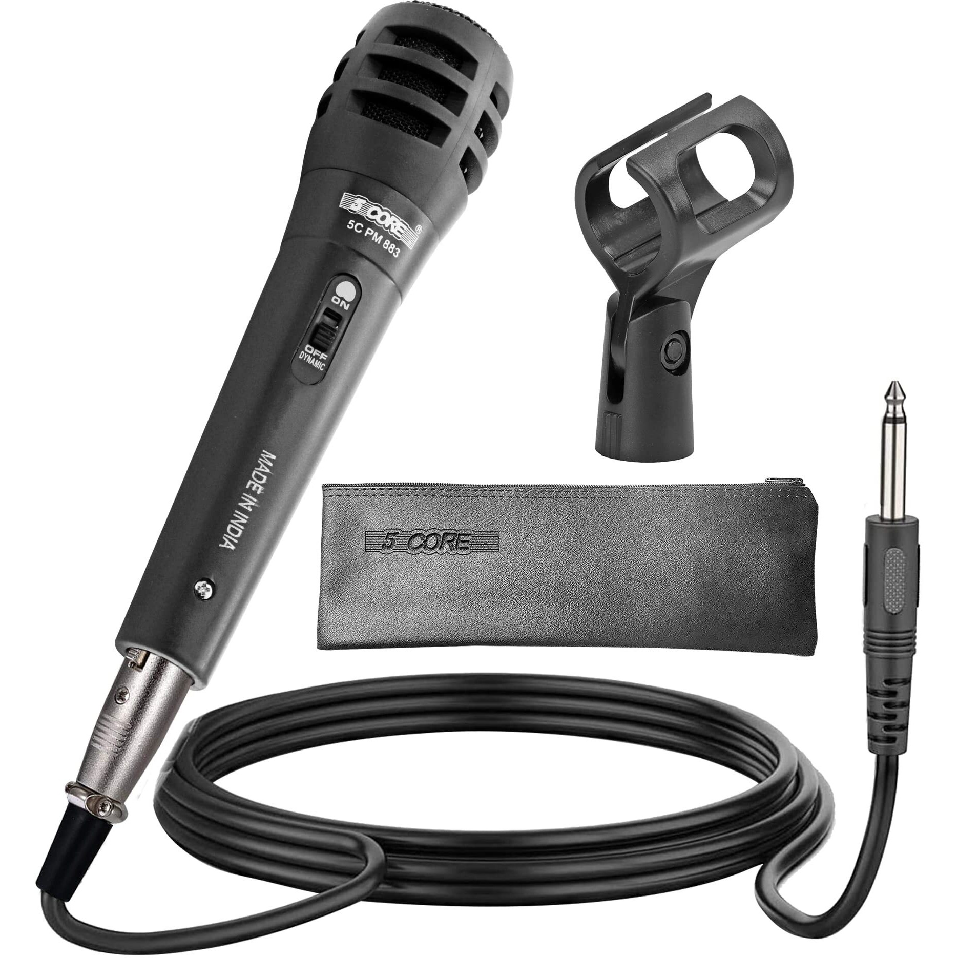 5 core Professional Microphone Audio Dynamic cardiod Karaoke Singing Wired Mic Music Recording Karoke Microphone PM-883(D0102HXURV2)
