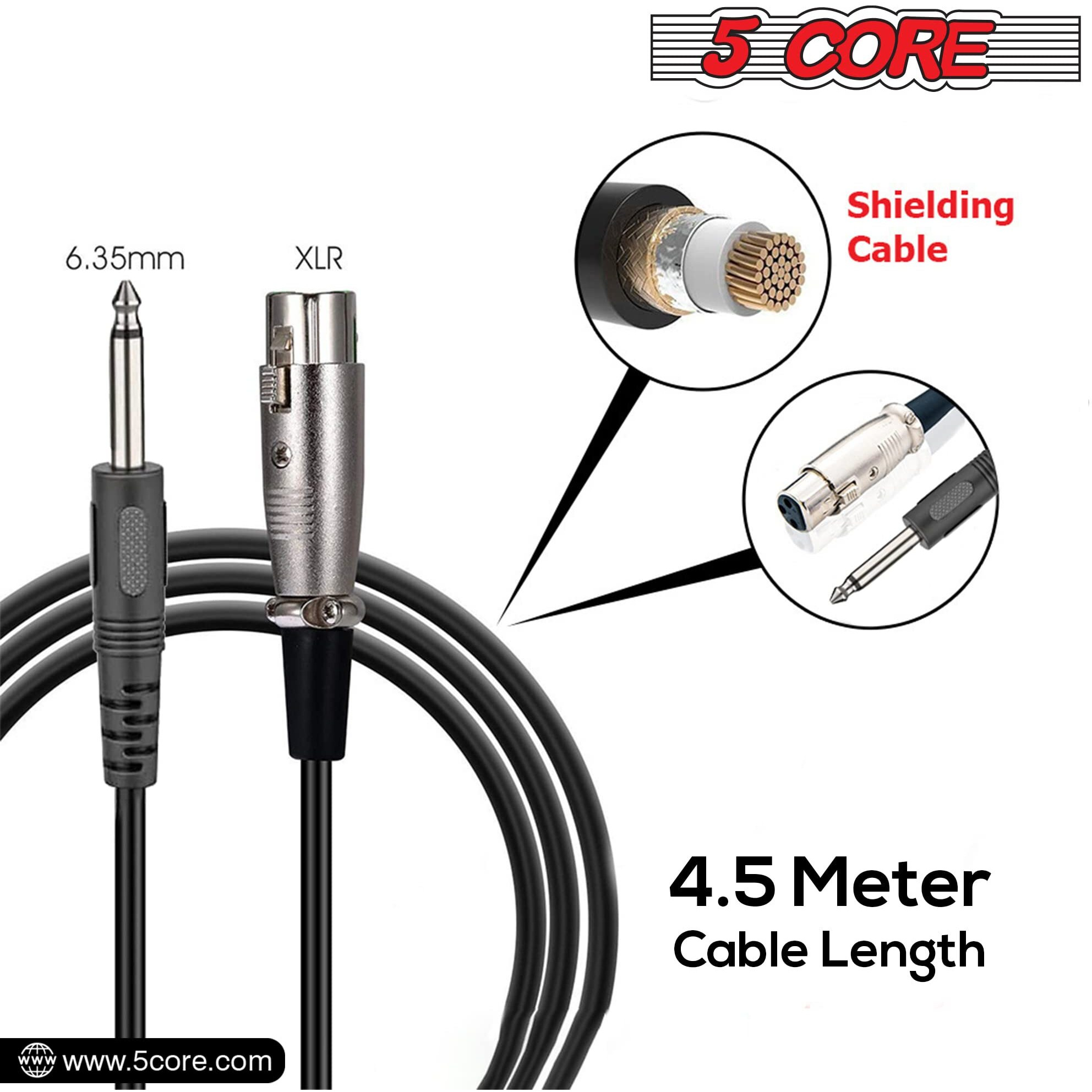 5 core Professional Microphone Audio Dynamic cardiod Karaoke Singing Wired Mic Music Recording Karoke Microphone PM-883(D0102HXURV2)