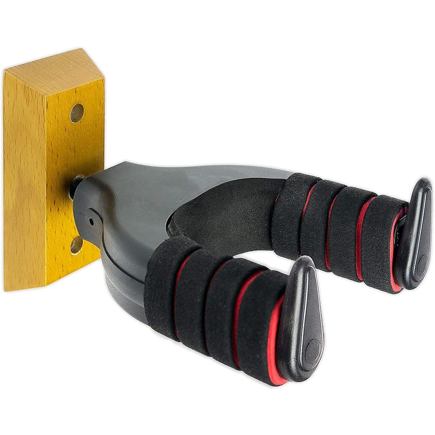 5 Core Guitar Wall Mount Hanger| Guitar Hook Cradle and Wall Mount Auto Lock, Sturdy, Secure and Adjustable Holder for Acoustic and Electric Guitar, Ukulele, Bass, Banjo and Mandolin- GH ABS R 1PC