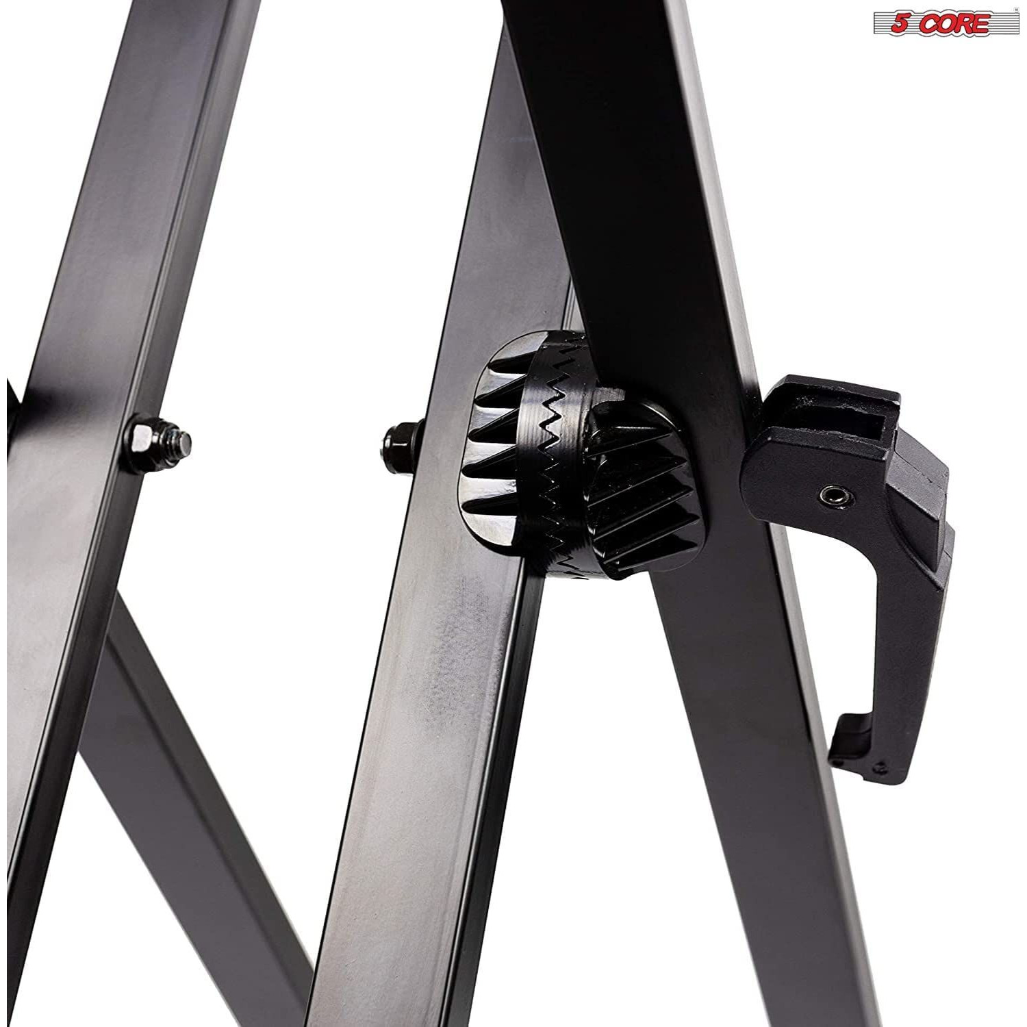Adjustable Keyboard Stand with Gear Double X Keyboard Stand(Metal) with Locking Straps 5 Core KS 2X GEAR(D0102HX61H6.)
