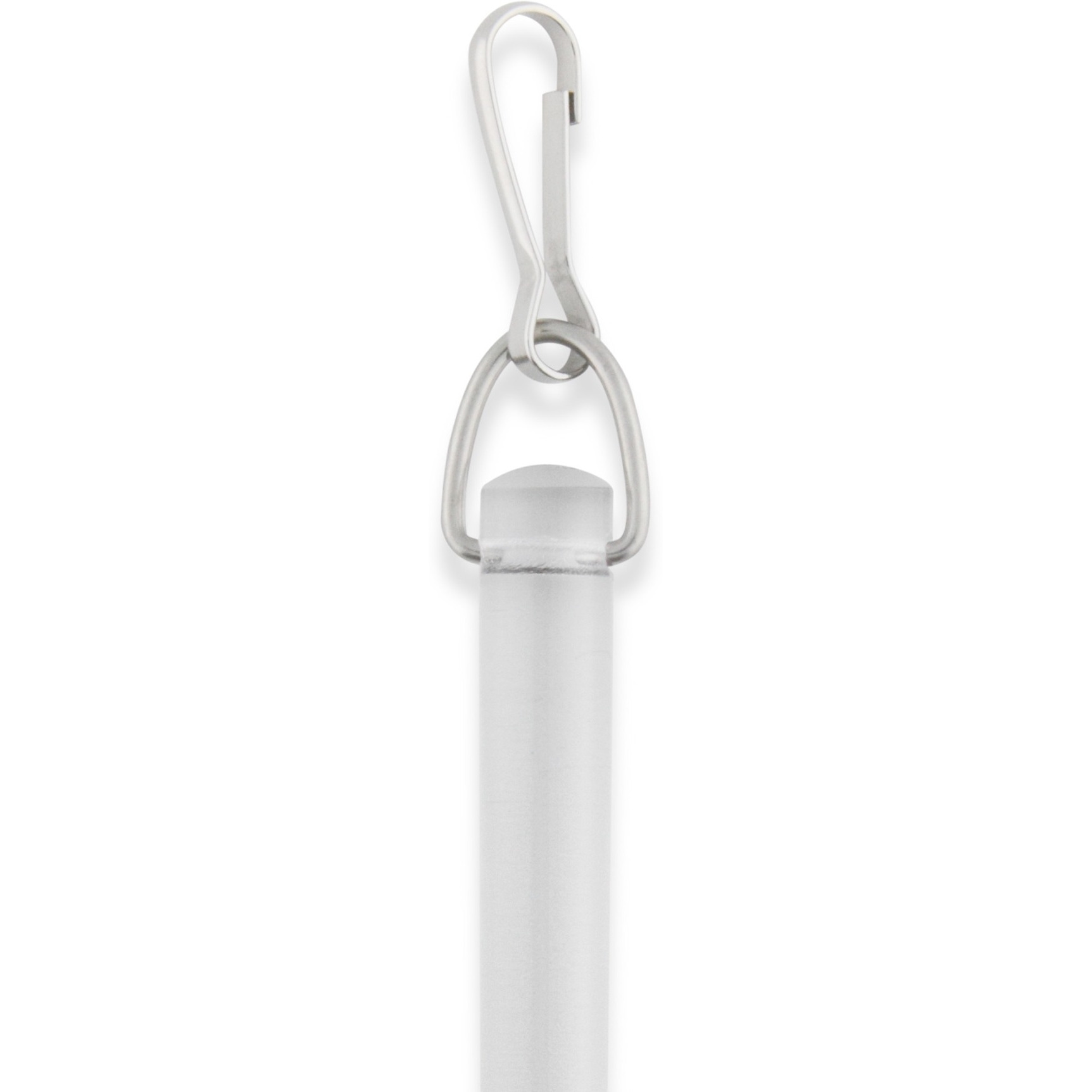 1/2" Smooth Clear PVC Baton with Metal Snap - 36"