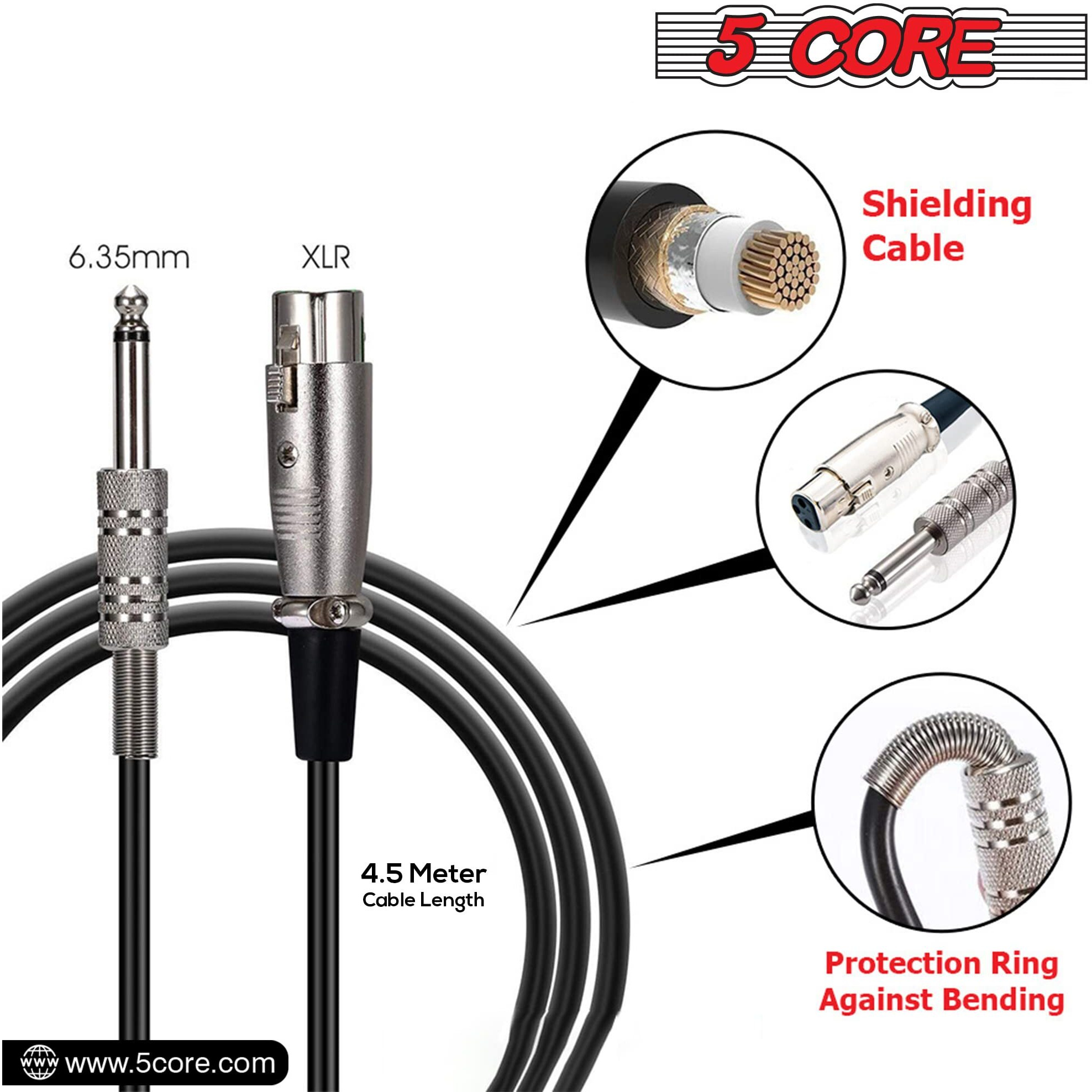 5 core Microphone Pro Microfono Dynamic Mic XLR Audio cardiod Vocal Karaoke ND 58 BLU(D0102H7XF0P)
