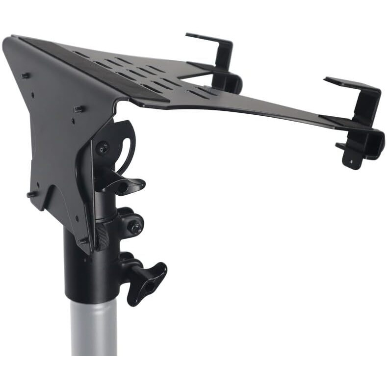 Laptop Shelf fits on Speaker Stand & Monitor VESA Arm Mount - BLACK