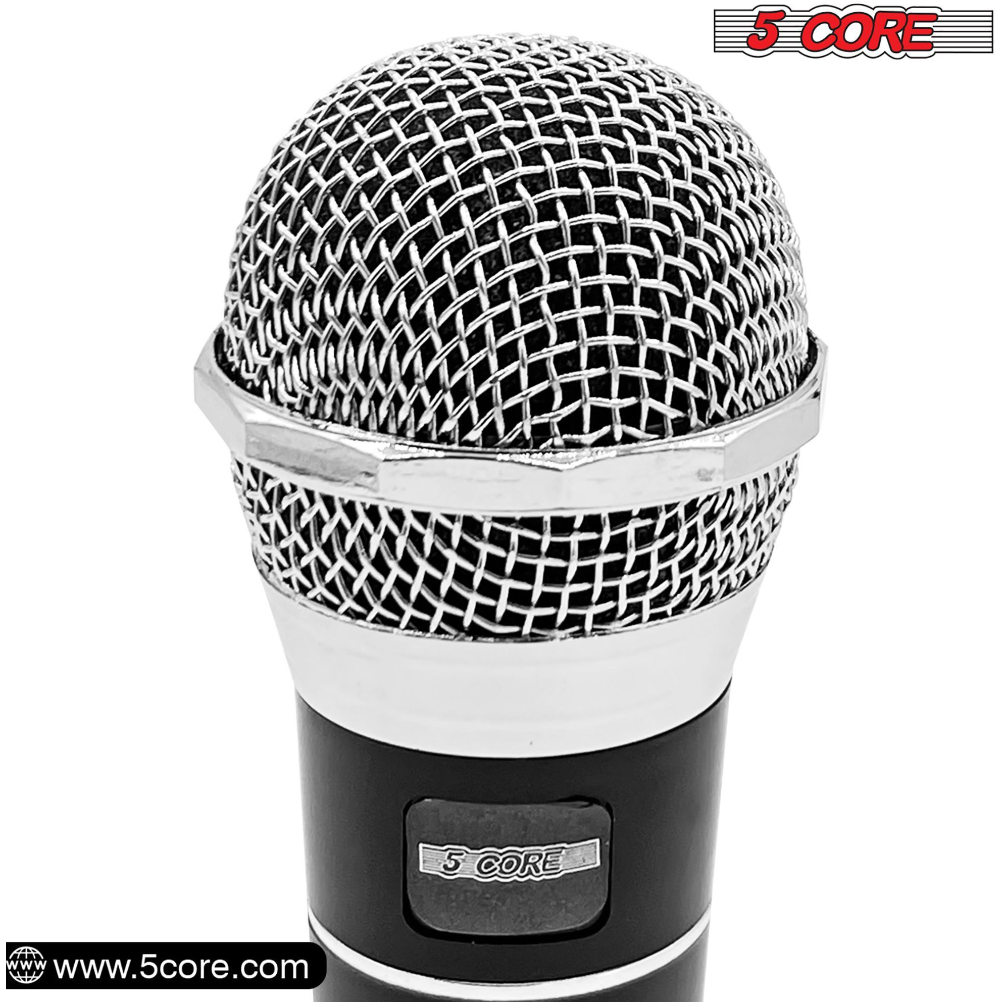 5 cORE Premium Vocal Dynamic cardioid Handheld Microphone Unidirectional Mic with 16ft Detachable XLR cable to  inch Audio Jack and OnOff Switch for Karaoke Singing PM 100(D0102H719ET)
