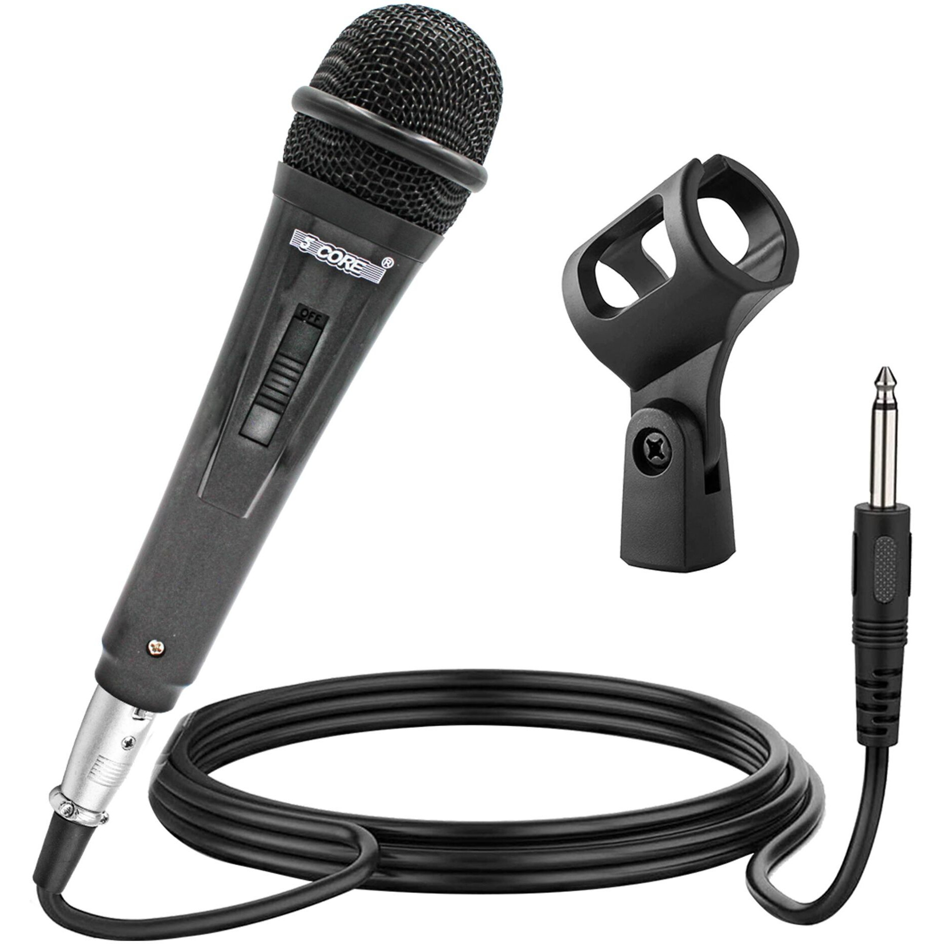 5 cORE Premium Vocal Dynamic cardioid Handheld Microphone Unidirectional Mic with 16ft Detachable XLR cable to  inch Audio Jack and OnOff Switch for Karaoke Singing PM 816(D0102H71JM2)