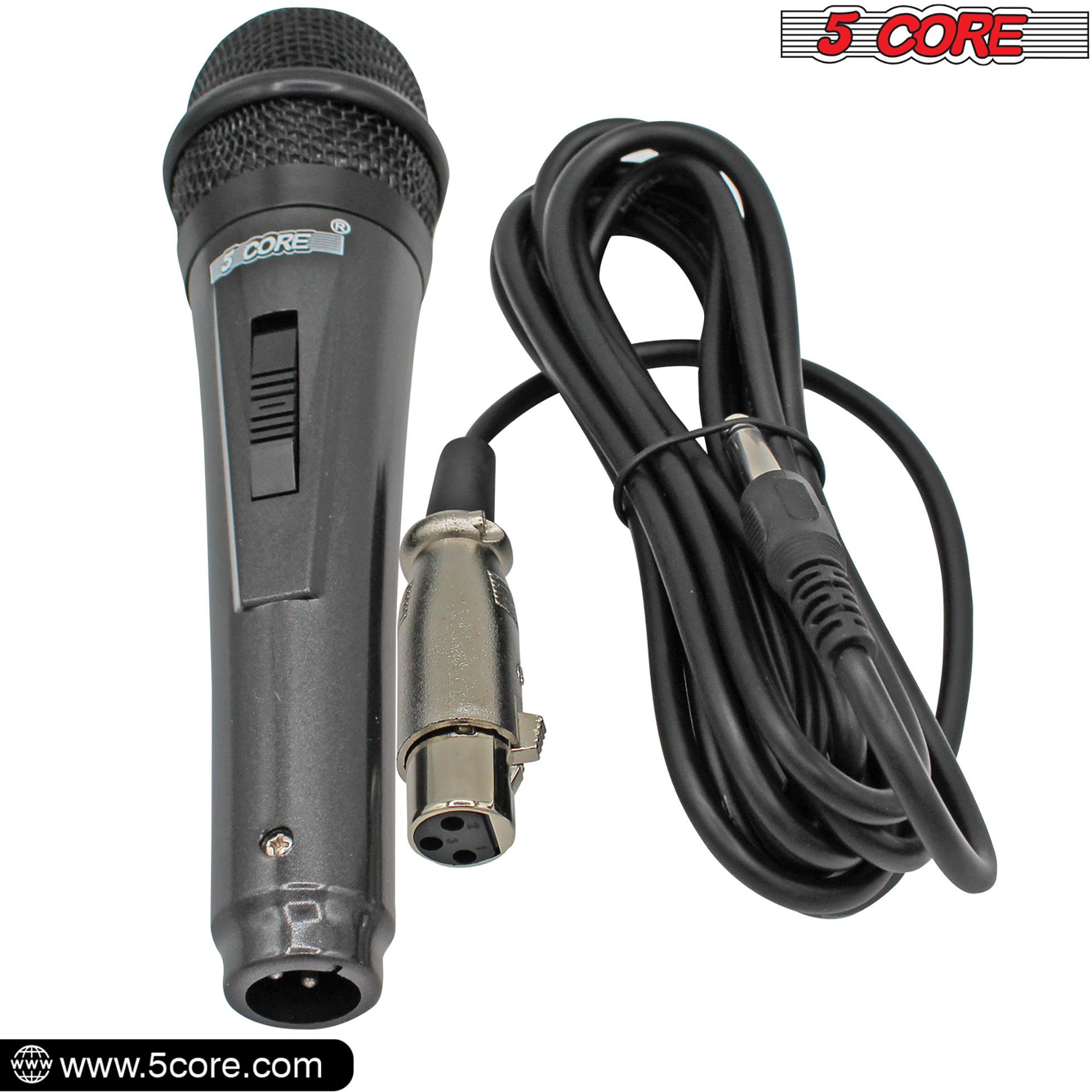 5 cORE Premium Vocal Dynamic cardioid Handheld Microphone Unidirectional Mic with 16ft Detachable XLR cable to  inch Audio Jack and OnOff Switch for Karaoke Singing PM 816(D0102H71JM2)