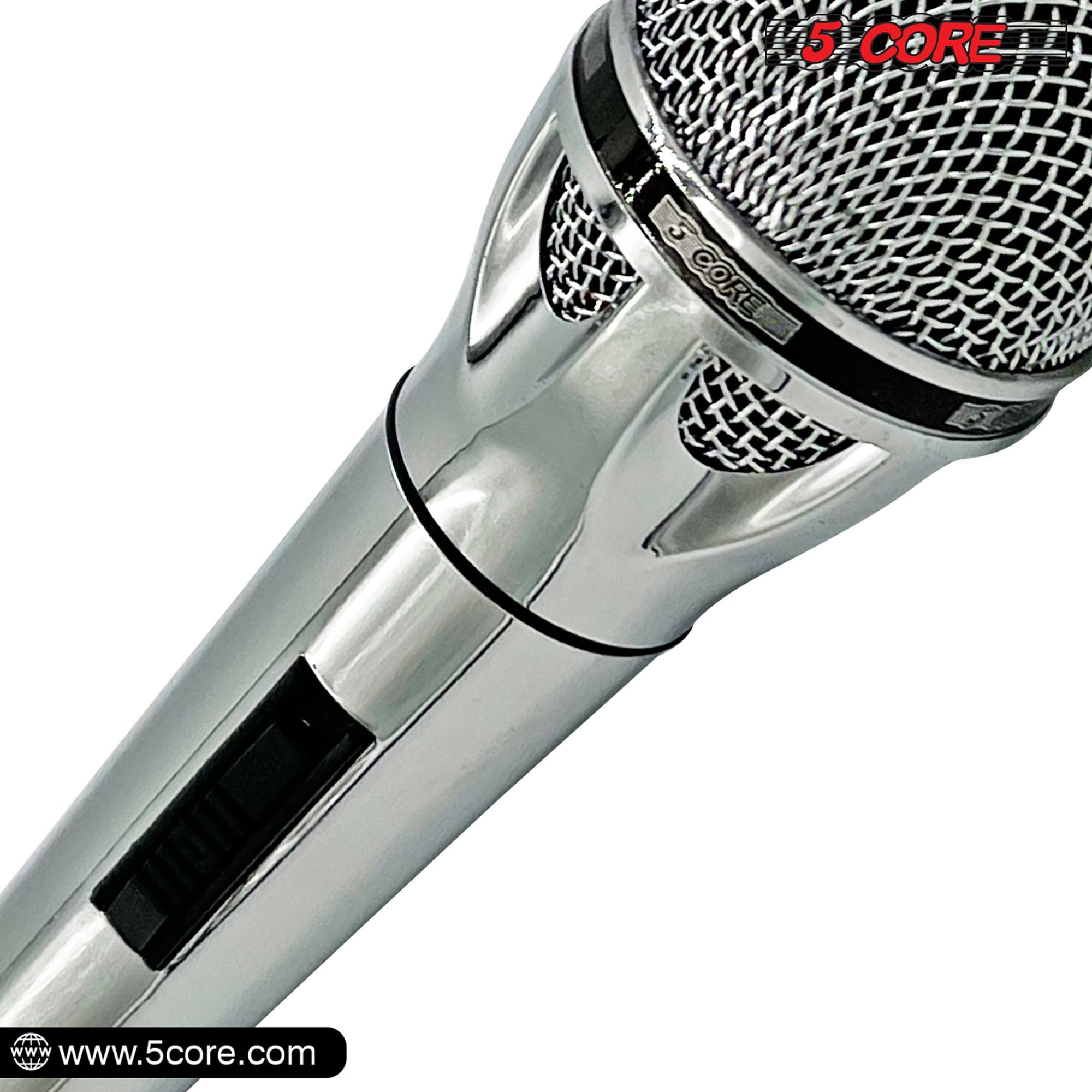 5 cORE Premium Vocal Dynamic cardioid Handheld Microphone Unidirectional Mic with 16ft Detachable XLR cable to  inch Audio Jack and OnOff Switch for Karaoke Singing PM 817 cH(D0102H71JMX)