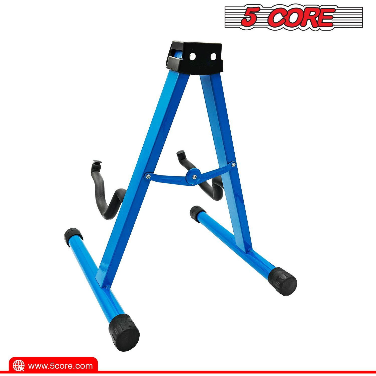 5 core 2 Pack guitar Stand Folding Universal A Frame Stand for All guitars Acoustic classic Electric Bass Travel guitar Stand Banjo Ukulele Portable Musical Instrument Stand (Floor guitar Holder) Blue(D0102H5LNVJ)
