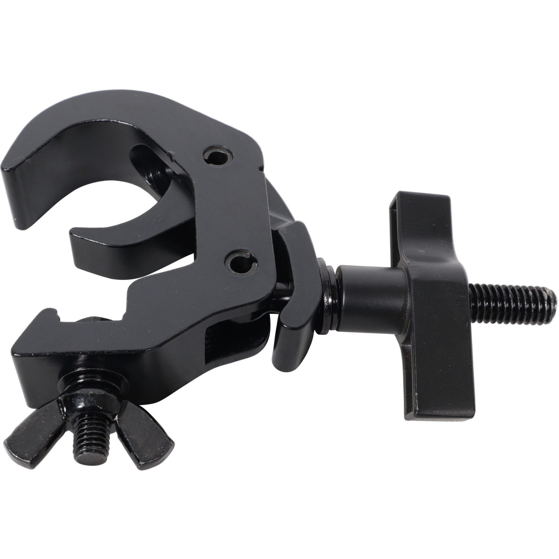 Aluminum Self-Locking M10 Clamp with Big Wing Knob for 2" Truss Tube Capacity 330 lbs. Black Finish