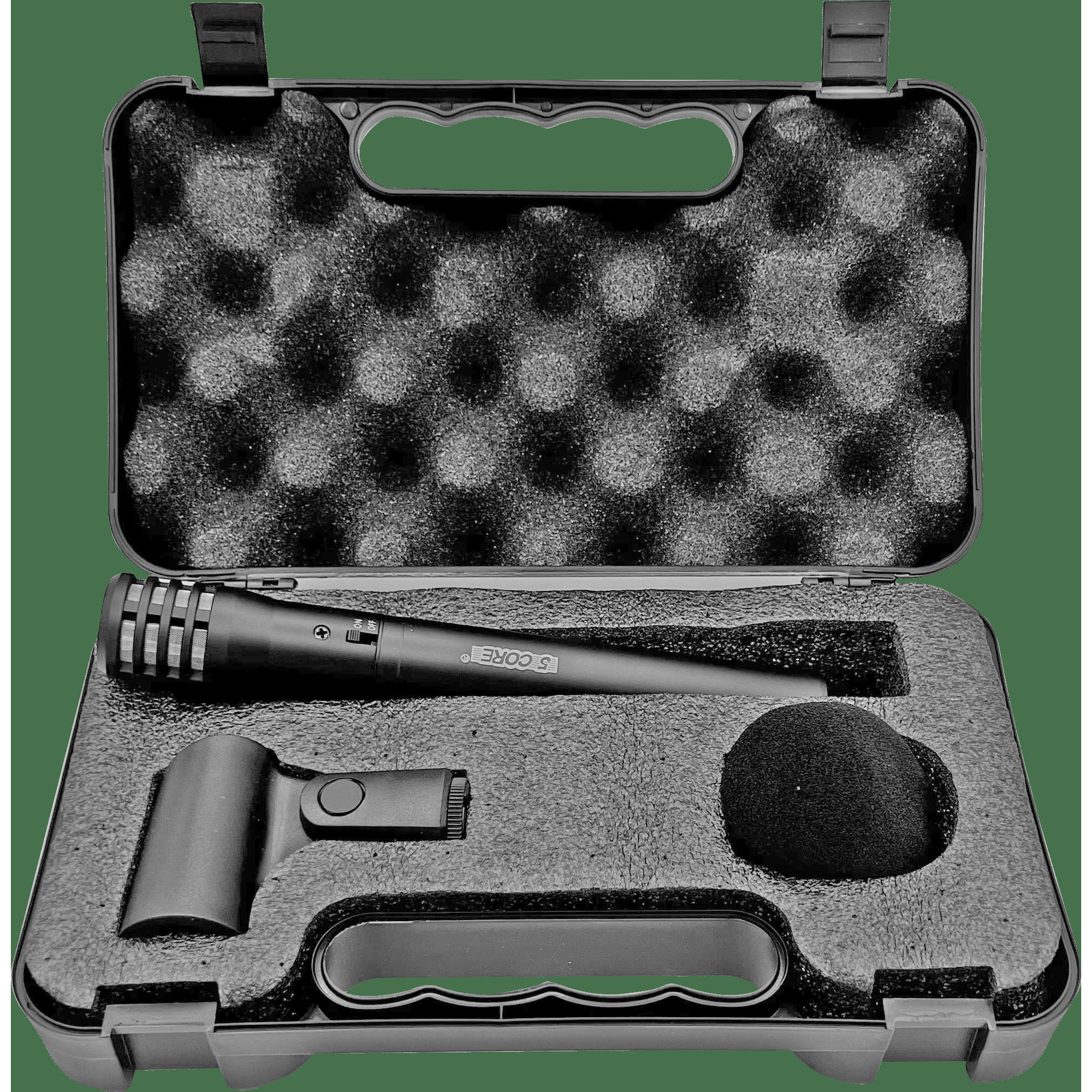 5 Core Dynamic Instrument Microphone Professional XLR Cardioid Uni Directional Condenser Mic Included Windscreen Mic Holder - INSTRU MIC 100 BLK