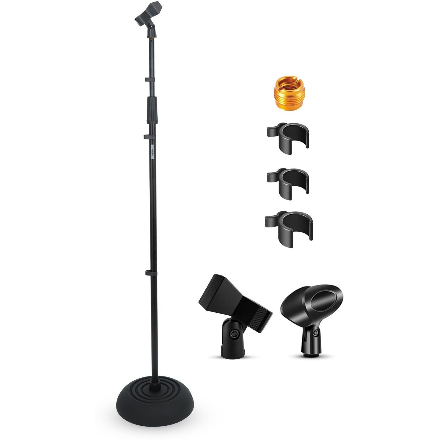 5Core Mic Stand Floor Heavy Duty Height Adjustable Pedestal Para Microfono for Singing On Stage Studio - MS RBP5